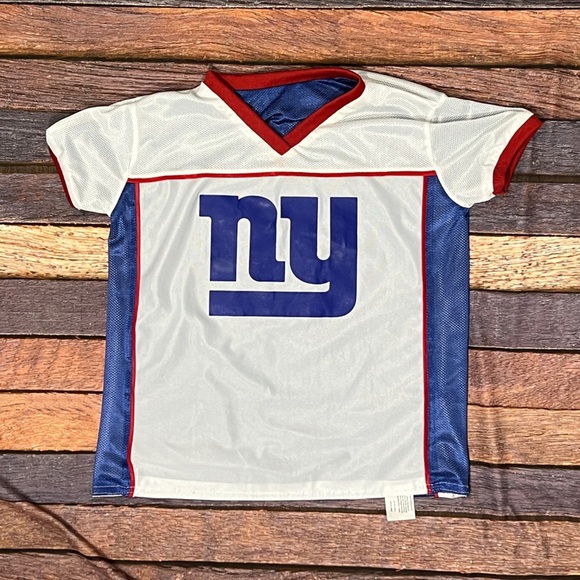 New York Giants NFL NYG Flag Football Boys Kids Youth Reversible Jersey - Picture 4 of 7